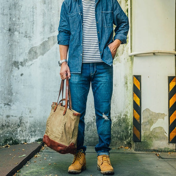 Canvas + Leather Day Tote