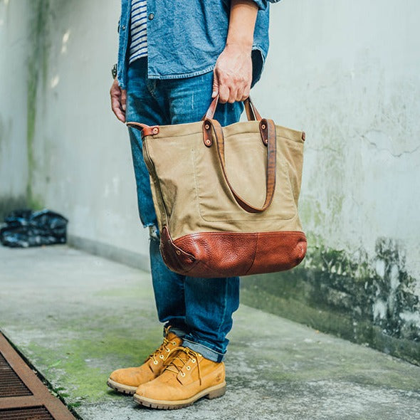 Canvas + Leather Day Tote