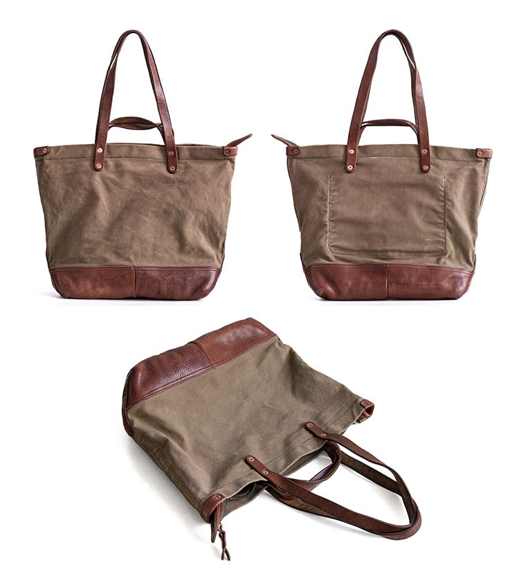 Canvas + Leather Day Tote