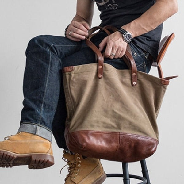 Canvas + Leather Day Tote