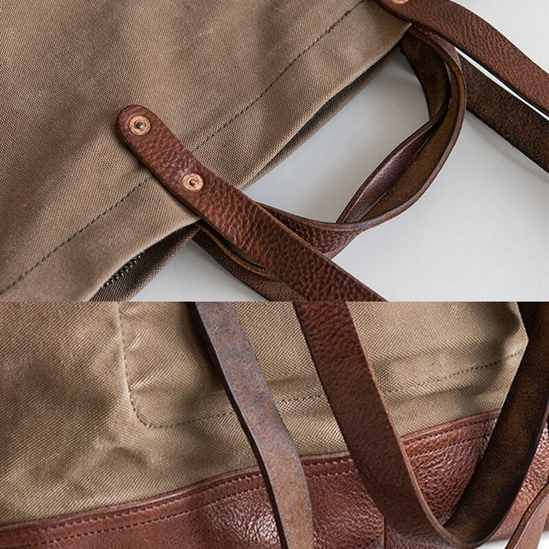 Canvas + Leather Day Tote